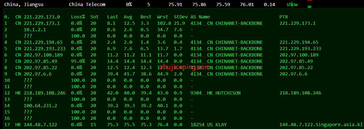 简单测评下bgp.to新加坡三网cn2 gia线路的独立服务器