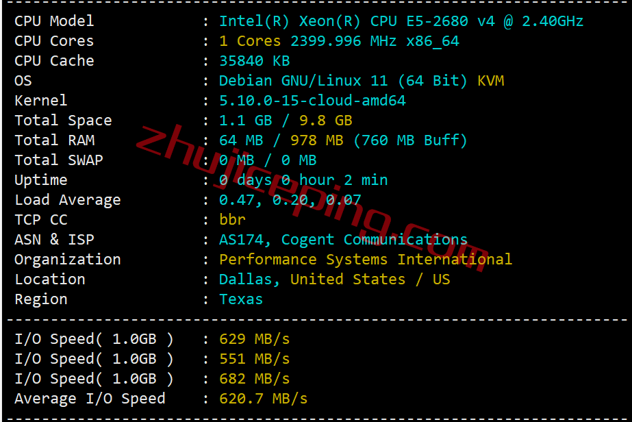 digitalvirt怎么样？测评一下“美国BGP线路VPS”