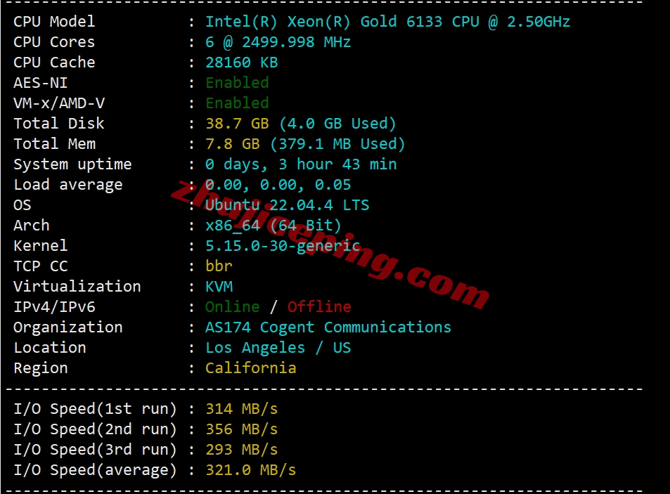 edgenat美国洛杉矶ISP属性IP+三网AS4837网络系列的VPS测评