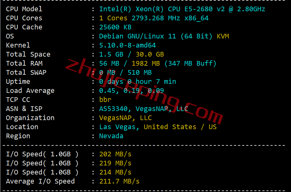 easyvm怎么样？简单测评下拉斯维加斯数据中心的VPS