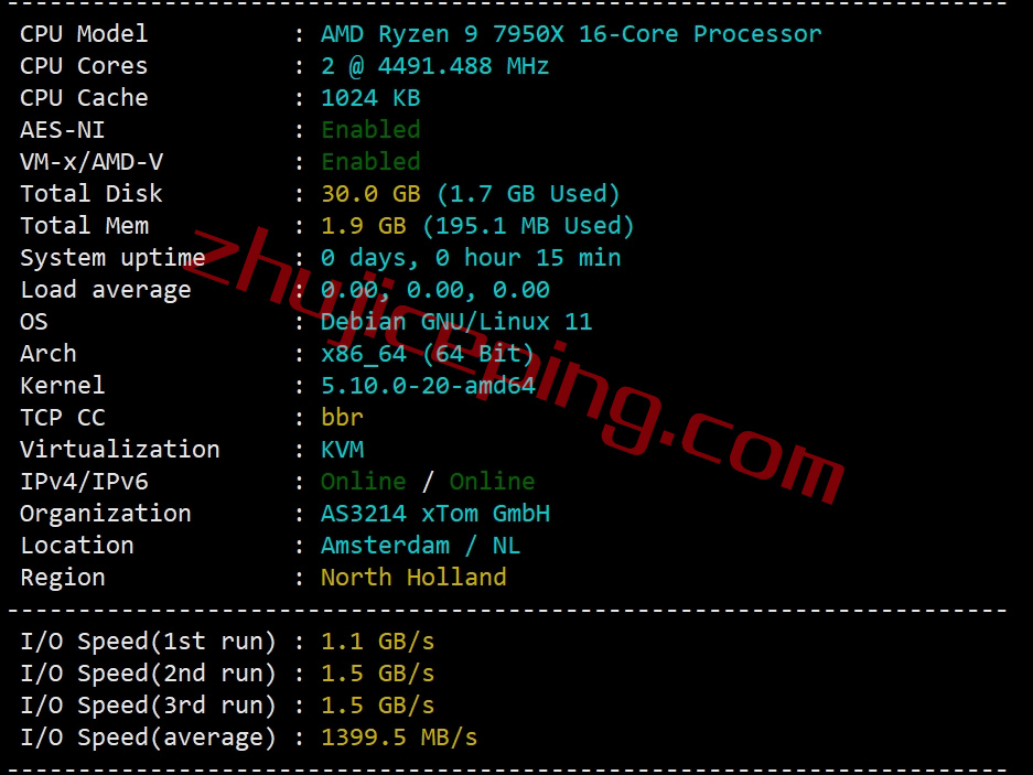 faconhost怎么样？简单测评荷兰VPS（多重buff加持：Ryzen 9 7950X、AS4809、AS9929）