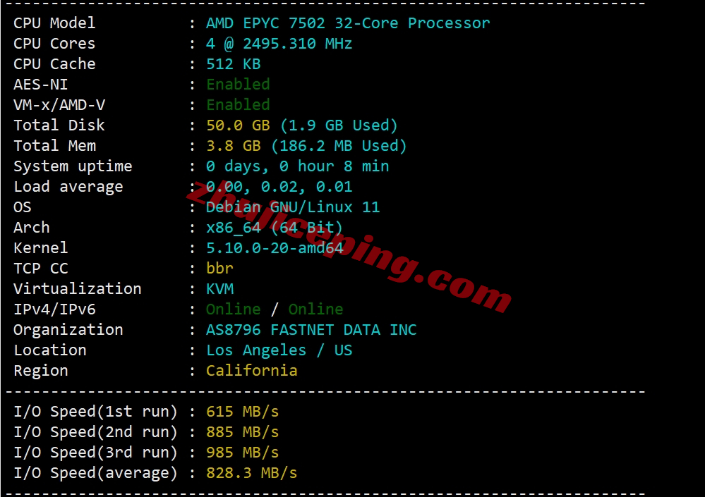 faconhost怎么样？美国洛杉矶三网AS9929系列VPS测评