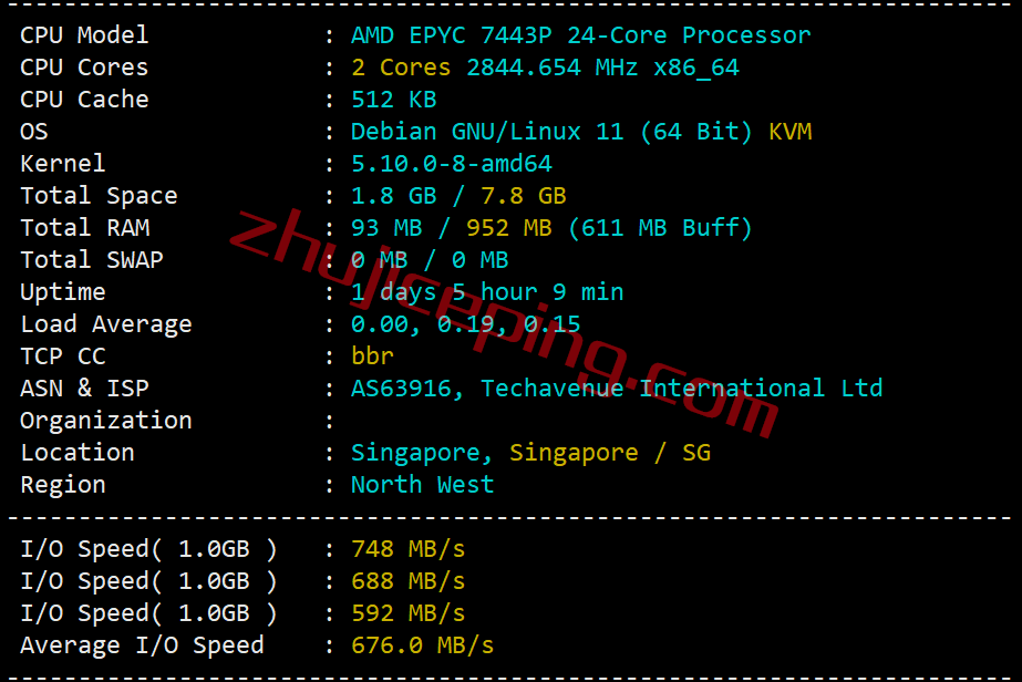 gigsgigscloud怎么样？测评下新加坡simplecloud系列VPS云服务器