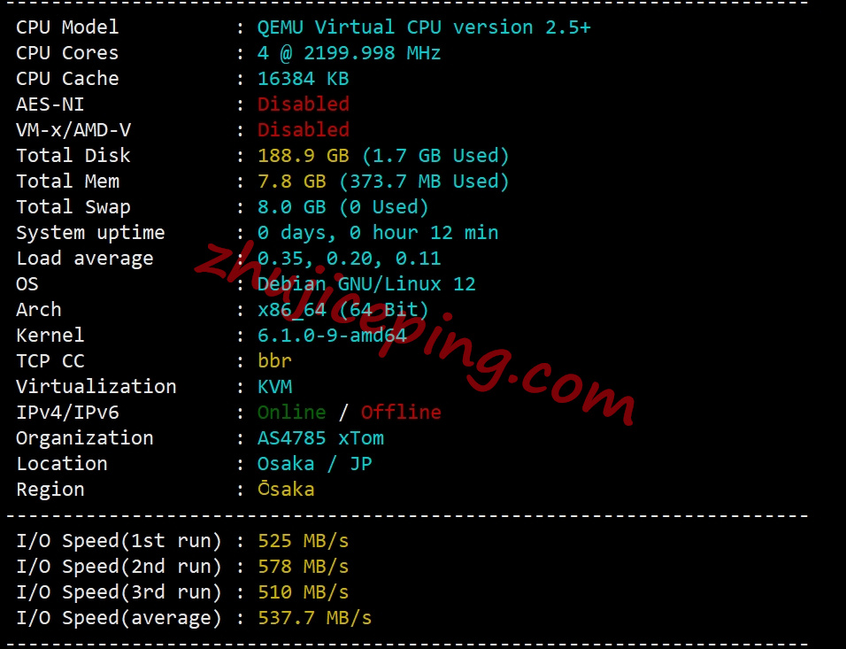 hostdare怎么样？日本VPS测评，三网软银线路