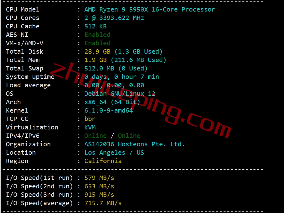 hosteons怎么样？达拉斯机房VPS简单测评