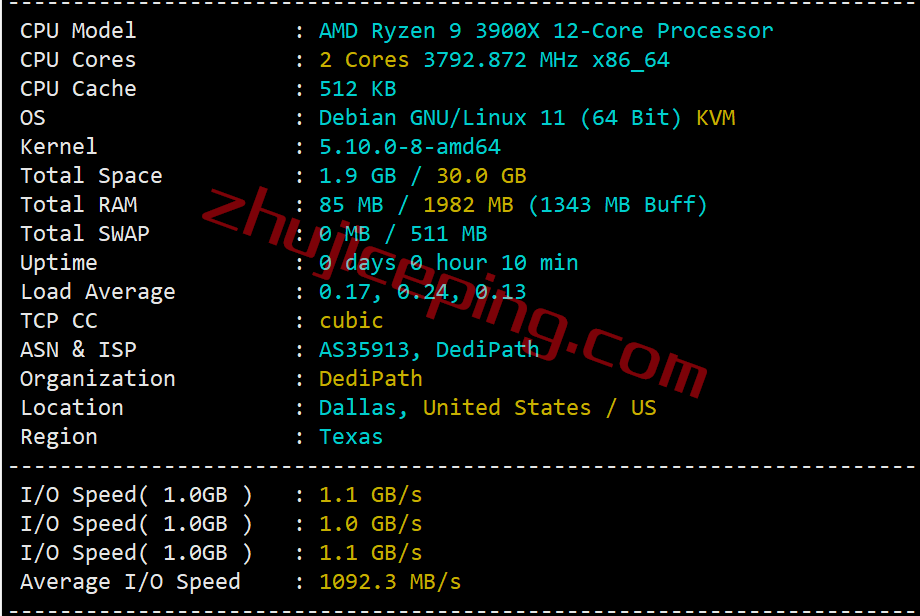 hosteons vps怎么样？达拉斯AMD Ryzen+NVMe系列测评