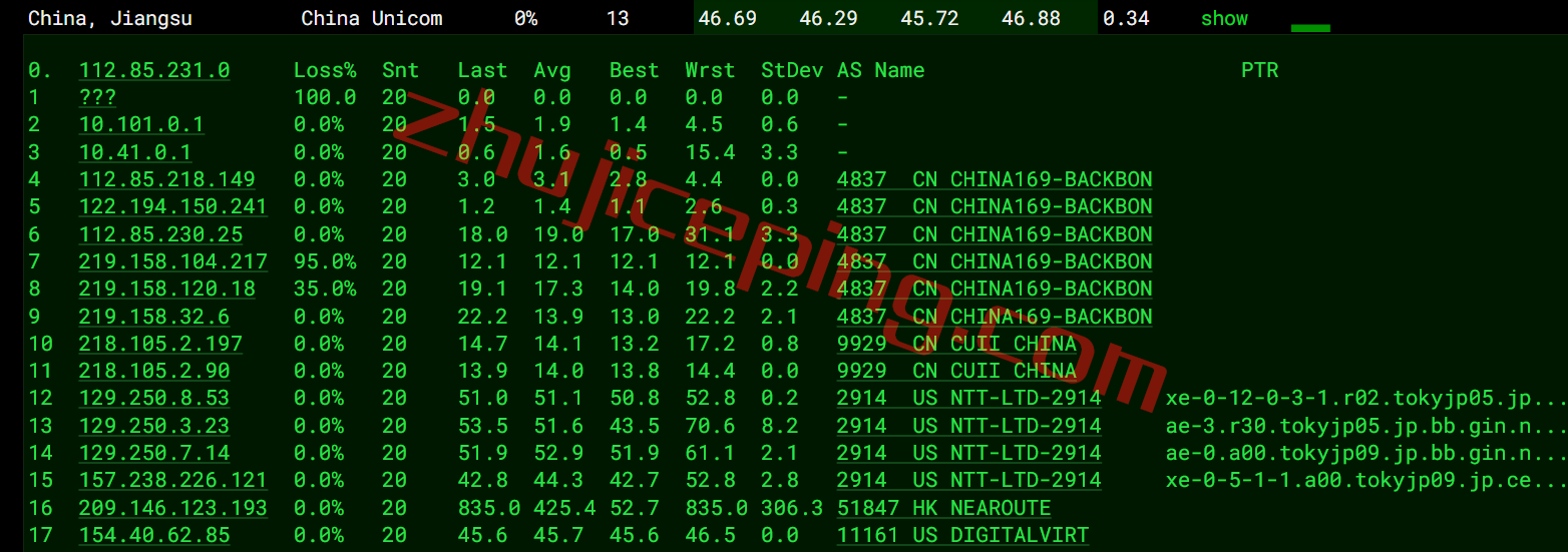 简单测评下18元/月的hostyun的10Gbps大带宽日本VPS