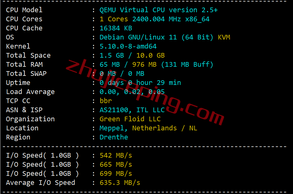 itldc怎么样？荷兰VPS的简单测评，分享数据