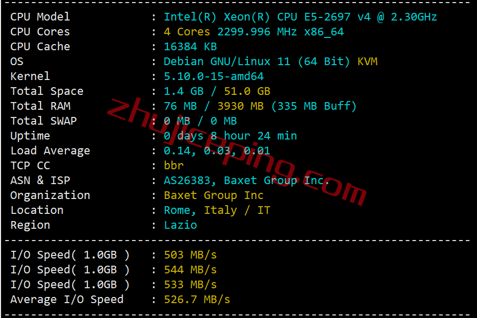 justhost怎么样？简单测评意大利VPS