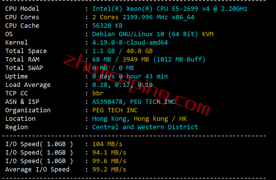 简单测评下raksmart之CN2线路的香港云服务器