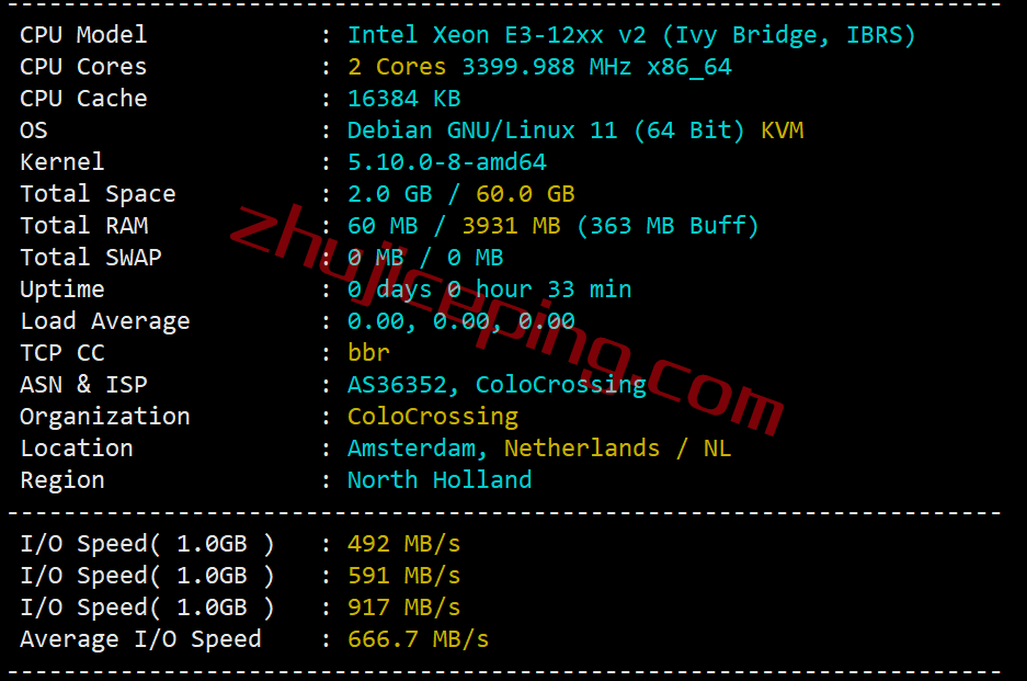 serverhost怎么样？荷兰阿姆斯特丹不限流量VPS测评