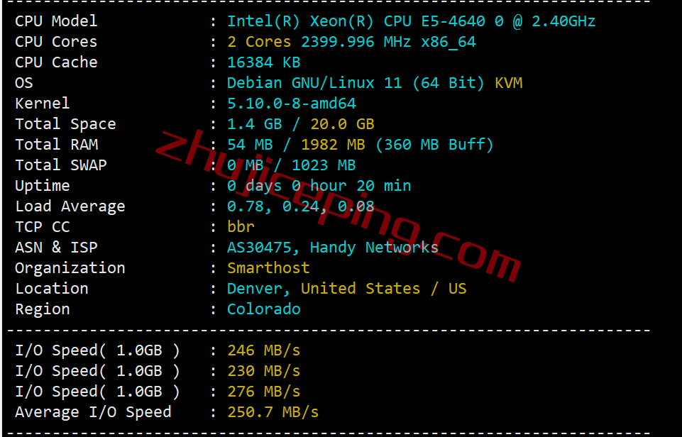 smarthost丹佛VPS怎么样？简单测评下“Colorado &#8211; USA”数据中心的VPS，解锁netflix\chatgpt\spotify\tiktok