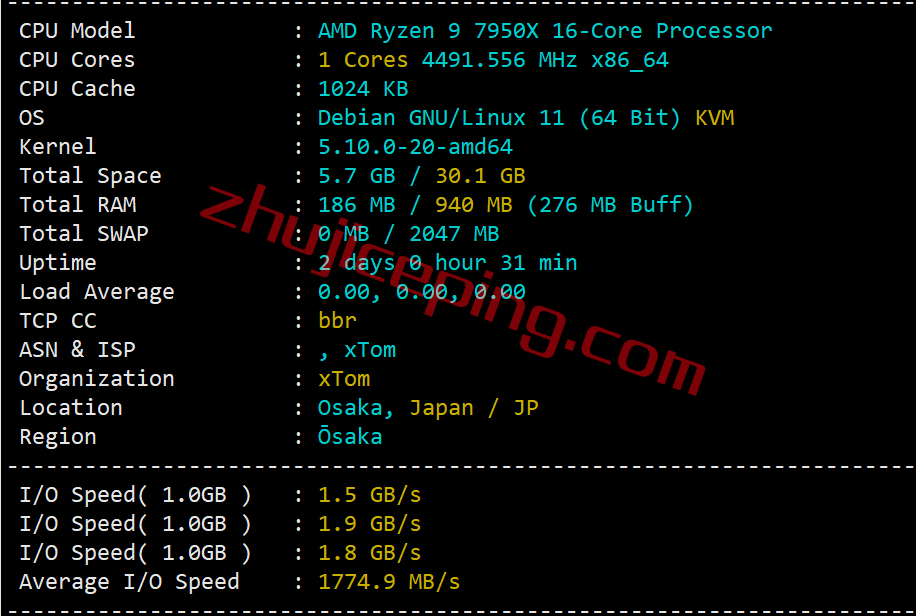 zgocloud怎么样？高性能日本软银VPS测评